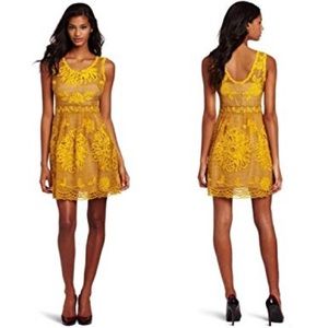 Anthropologie Honeycomb Lace Dress Baraschi Silk 6